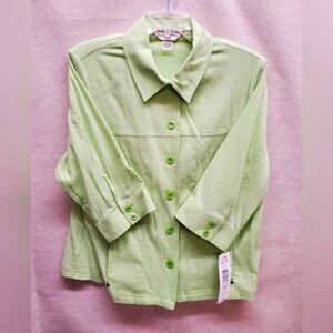 Allison Daley Petite Apple Green ladies top in size 12P